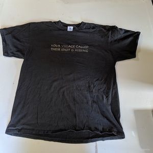 Vintage Village Idiot Funny Comedy Shirt 90s XL